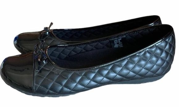 safeTstep Slip Resistant Women's Sasha Quilt Bow Flat